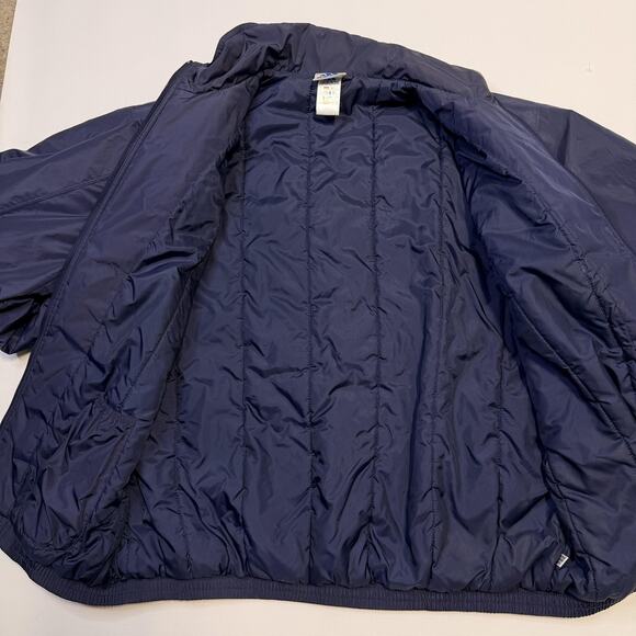 Vintage Adidas Jacket Mens Large Navy Blue Full Zip Insulated Nylon 00s AQ9002 - Picture 10 of 14